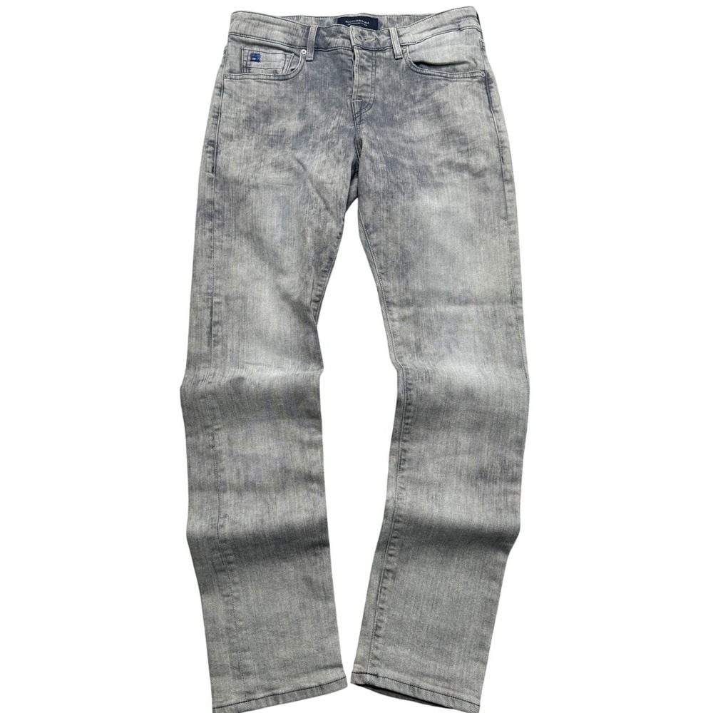Scotch & Soda Jeans Men's 31x32 Gray Acid Wash Regular Slim Fit Denim Ralston